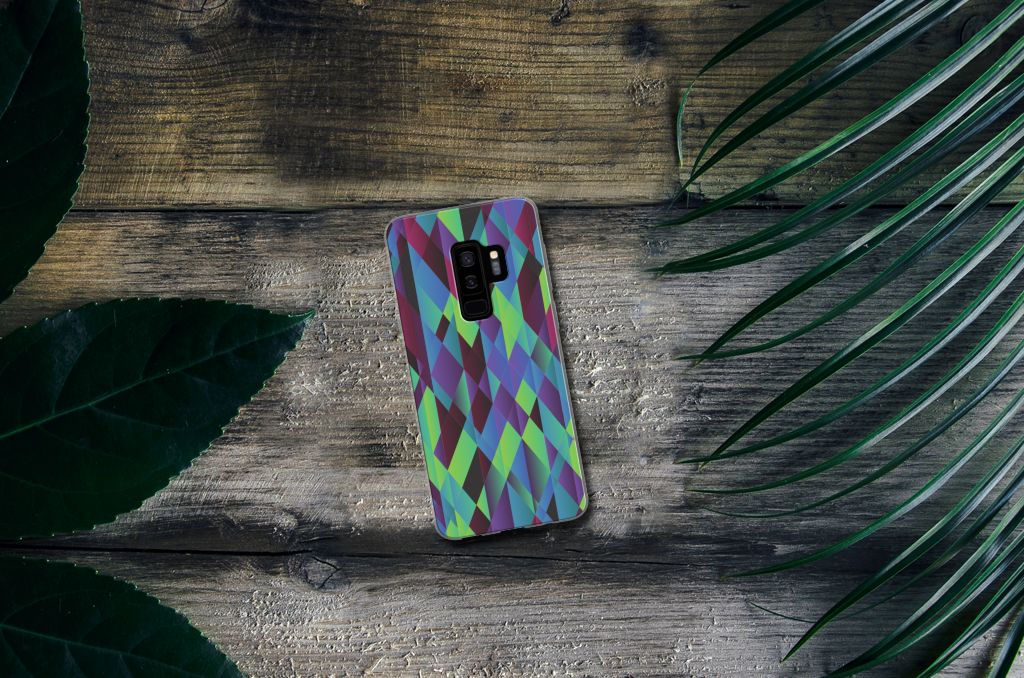Samsung Galaxy S9 Plus TPU Hoesje Abstract Green Blue