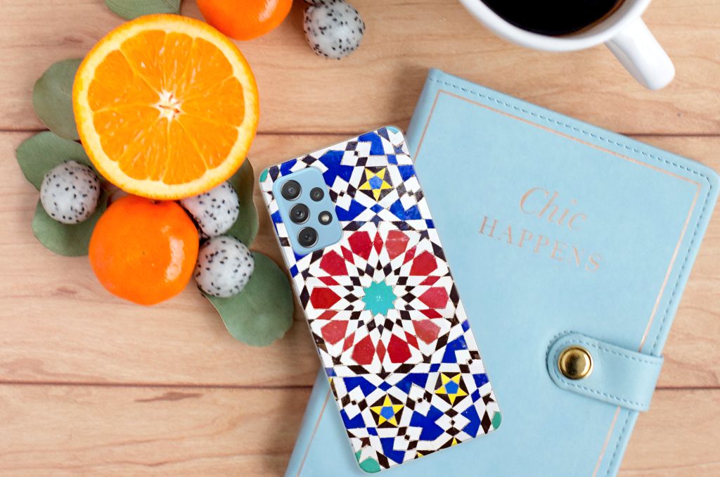 Samsung Galaxy A72 TPU Siliconen Hoesje Mozaïek B2C Telecom