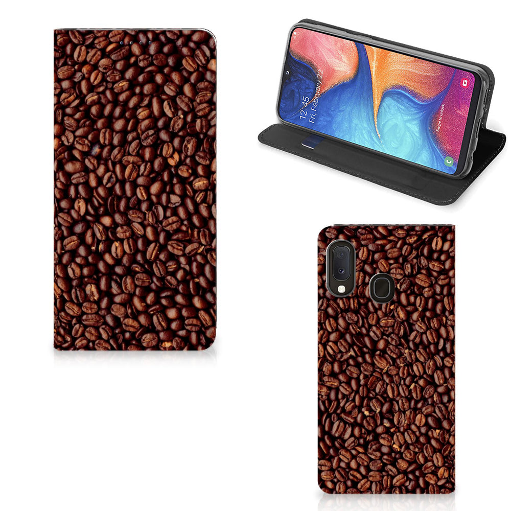 Samsung Galaxy A20e Flip Style Cover Koffiebonen