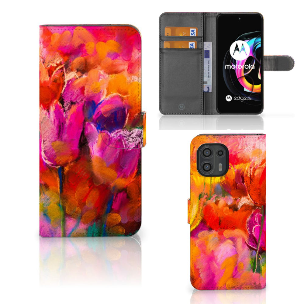 Hoesje Motorola Edge 20 Lite Tulips