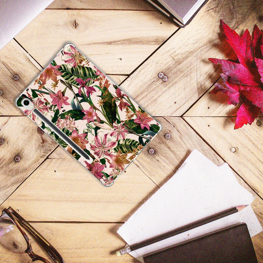 Samsung Galaxy Tab S9 Siliconen Hoesje Flowers