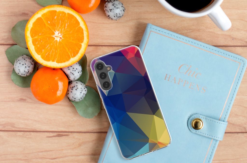 Samsung Galaxy A34 TPU Hoesje Polygon Dark B2C Telecom