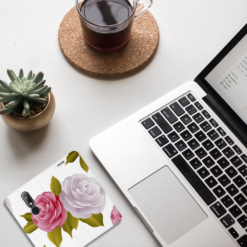 Nokia 7.1 (2018) Smart Cover Roses