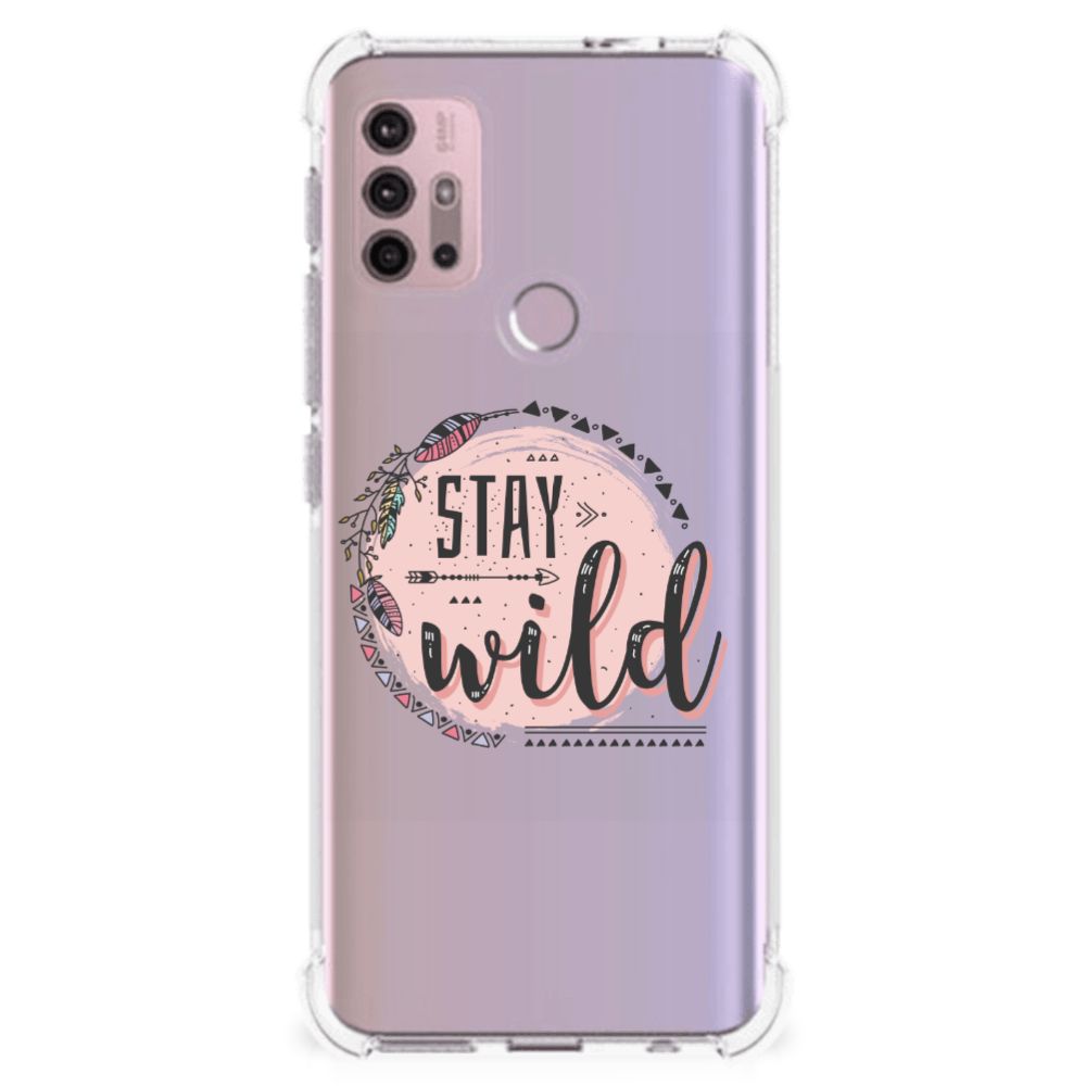 Motorola Moto G30 | G20 | G10 Stevig Bumper Hoesje Boho Stay Wild B2C Telecom