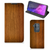 Motorola One Zoom Book Wallet Case Donker Hout - B2C Telecom