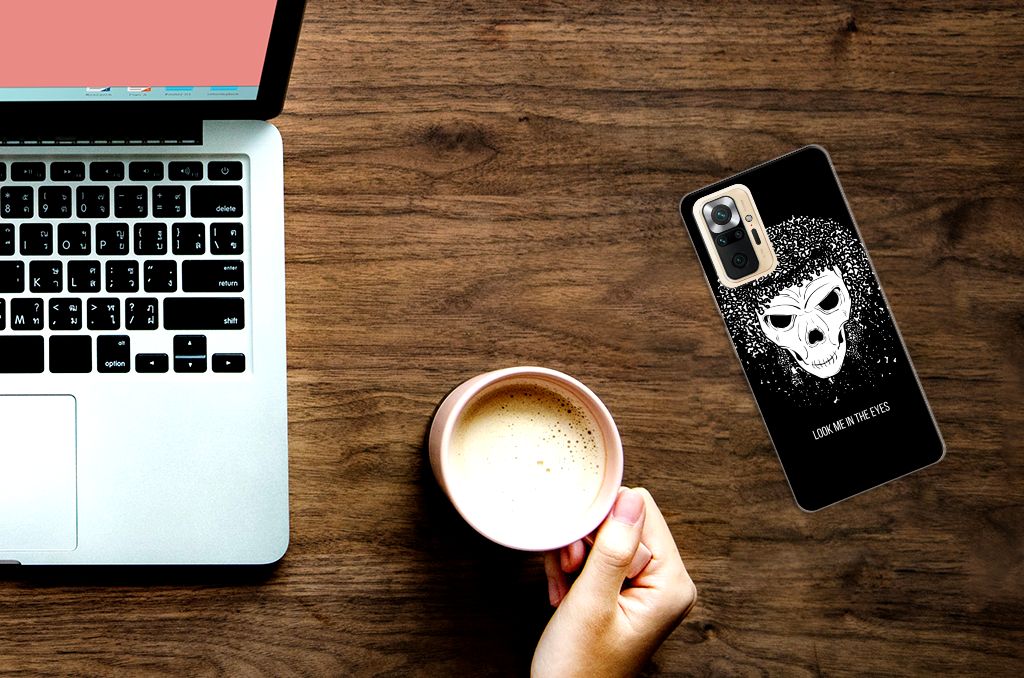 Silicone Back Case Xiaomi Redmi Note 10 Pro Skull Hair
