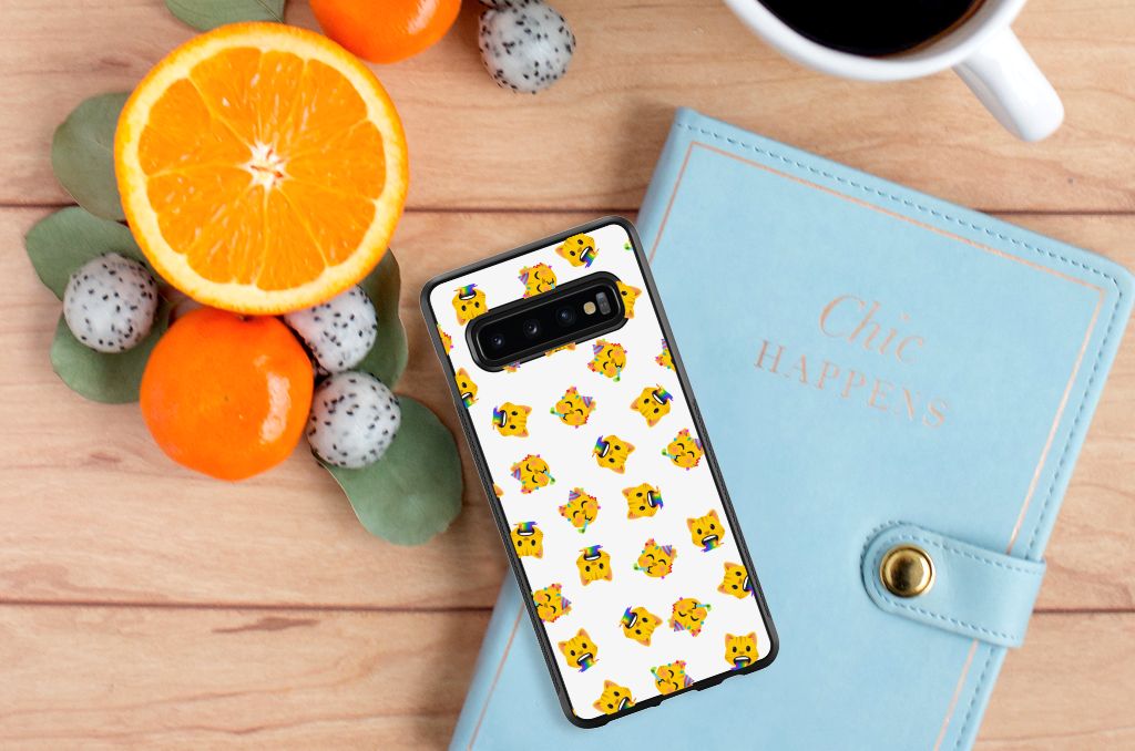 Bumper Case voor Samsung Galaxy S10+ Katten Emojis B2C Telecom