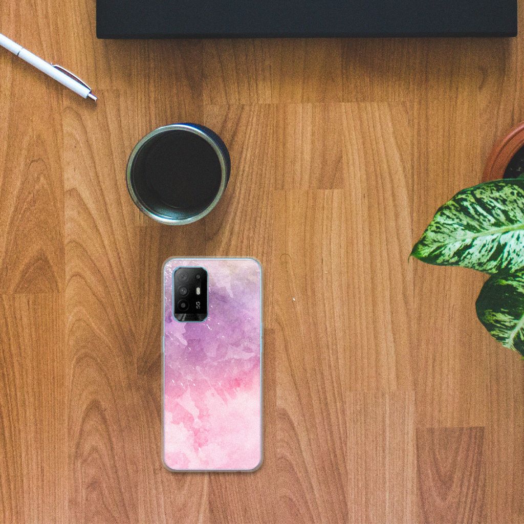 Hoesje maken OPPO A94 5G | Reno5 Z Pink Purple Paint B2C Telecom