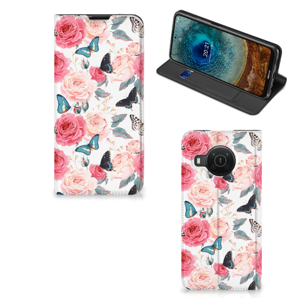 Nokia X20 | X10 Smart Cover Butterfly Roses - B2C Telecom