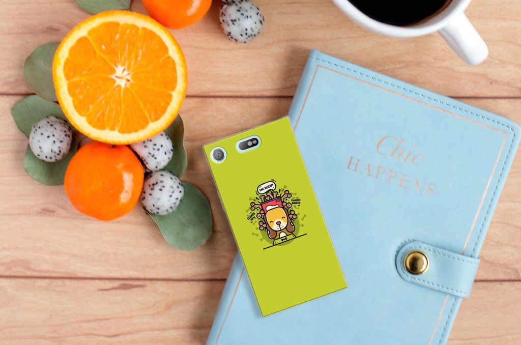 Sony Xperia XZ1 Compact Telefoonhoesje met Naam Doggy Biscuit