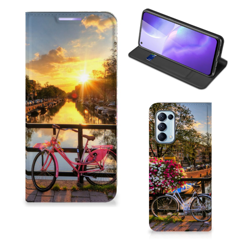 OPPO Find X3 Lite Book Cover Amsterdamse Grachten - B2C Telecom