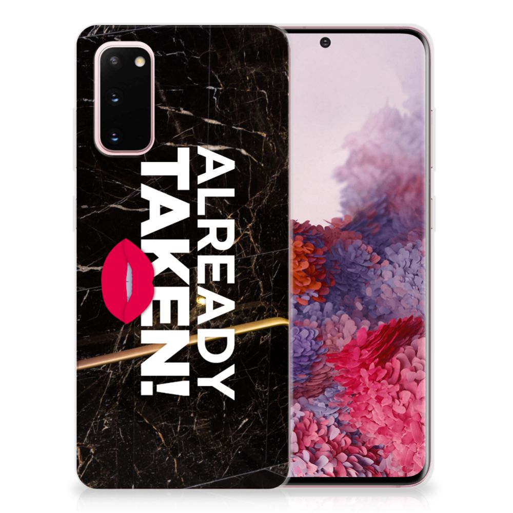 Samsung Galaxy S20 Siliconen hoesje met naam Already Taken Black B2C Telecom