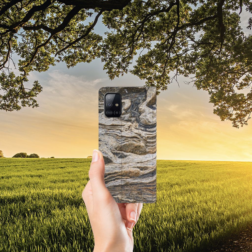 Samsung Galaxy A71 Standcase Steen - B2C Telecom