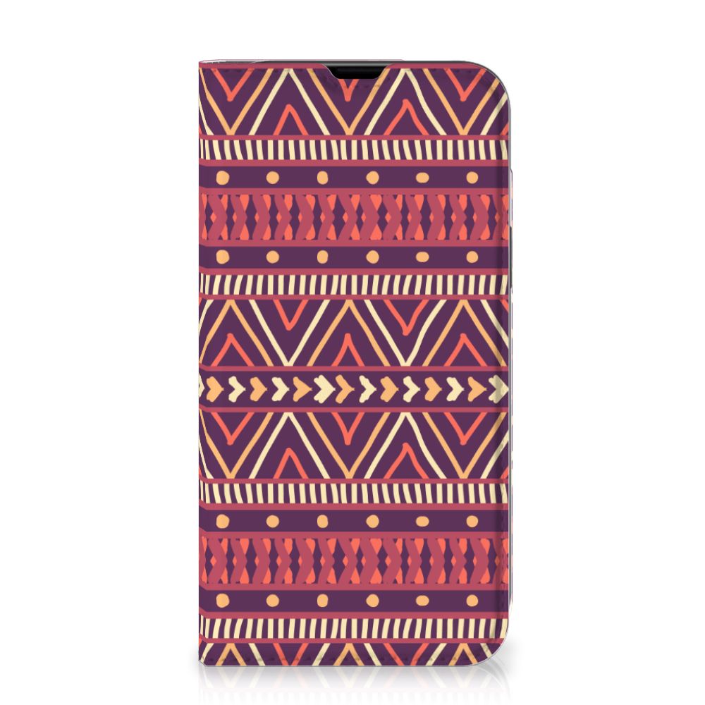 iPhone 13 Hoesje met Magneet Aztec Paars