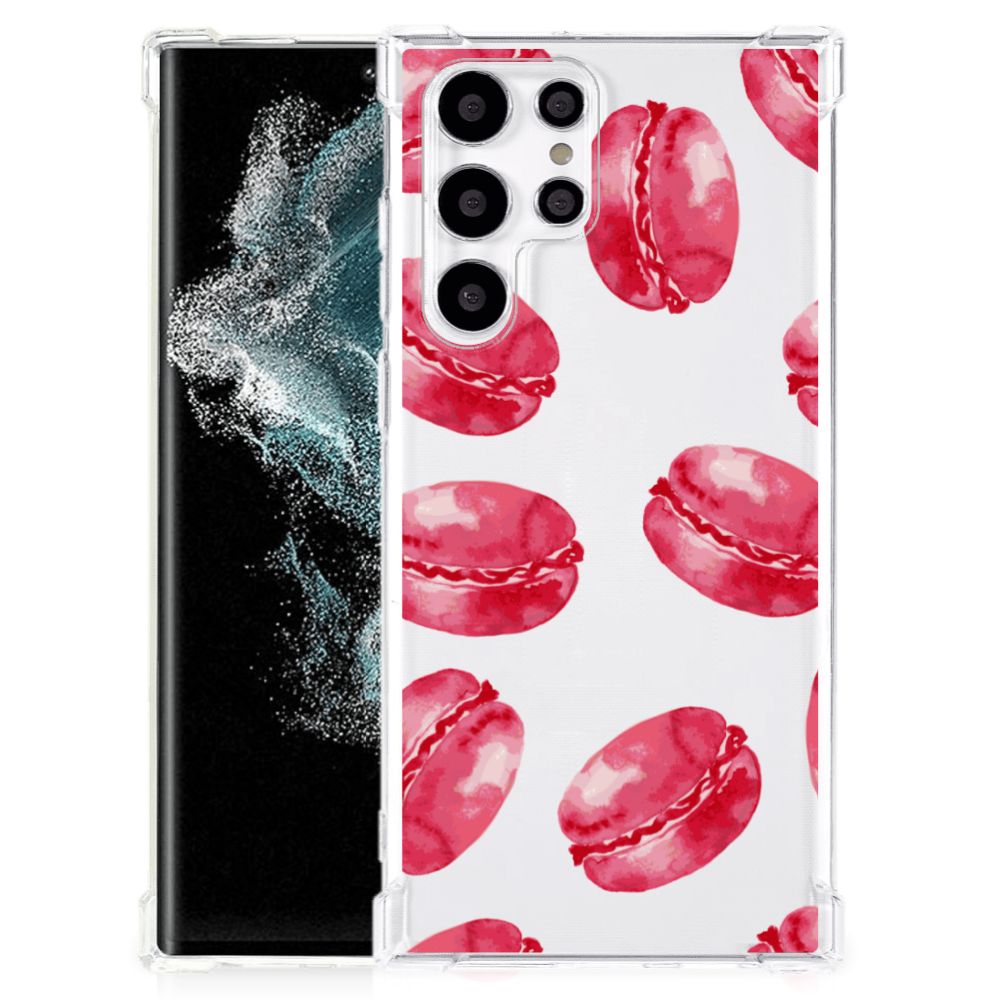 Samsung Galaxy S22 Ultra Beschermhoes Pink Macarons B2C Telecom