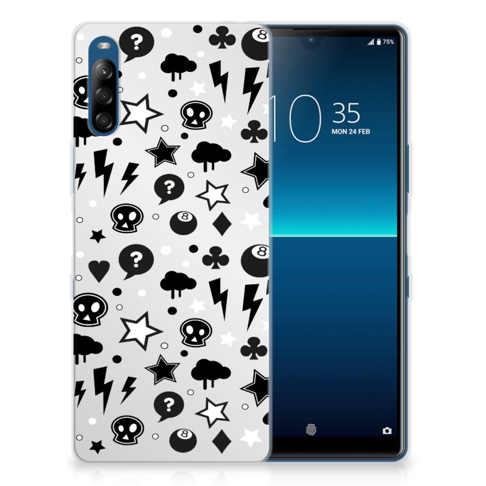 Silicone Back Case Sony Xperia L4 Silver Punk