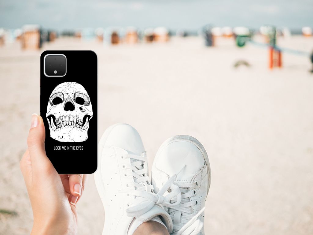 Silicone Back Case Google Pixel 4 Skull Eyes B2C Telecom
