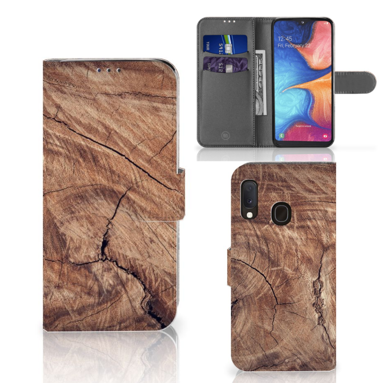 Samsung Galaxy A20e Book Style Case Tree Trunk