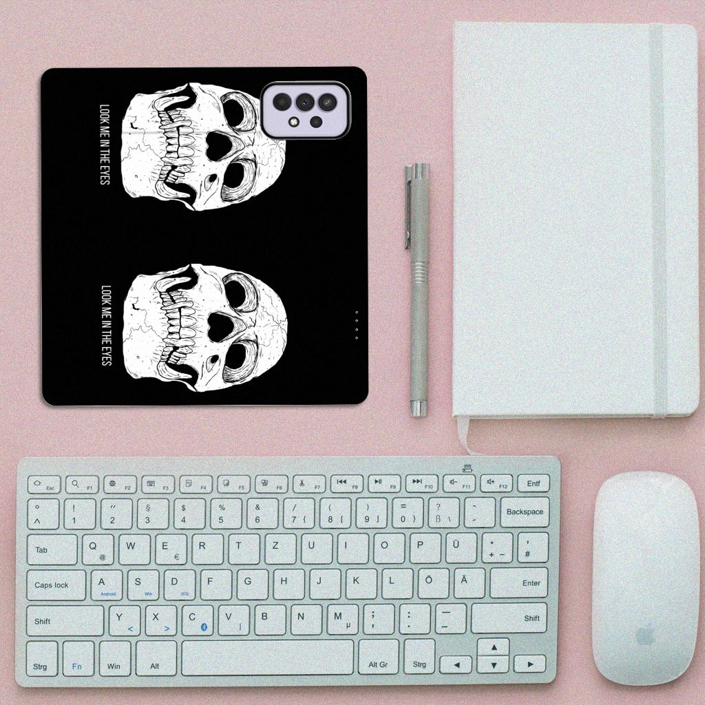 Mobiel BookCase Samsung Galaxy A33 5G Skull Eyes - B2C Telecom