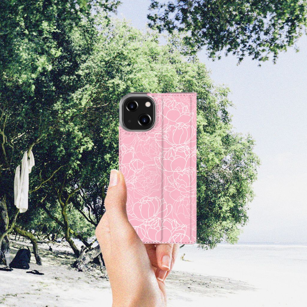 iPhone 14 Smart Cover White Flowers - B2C Telecom