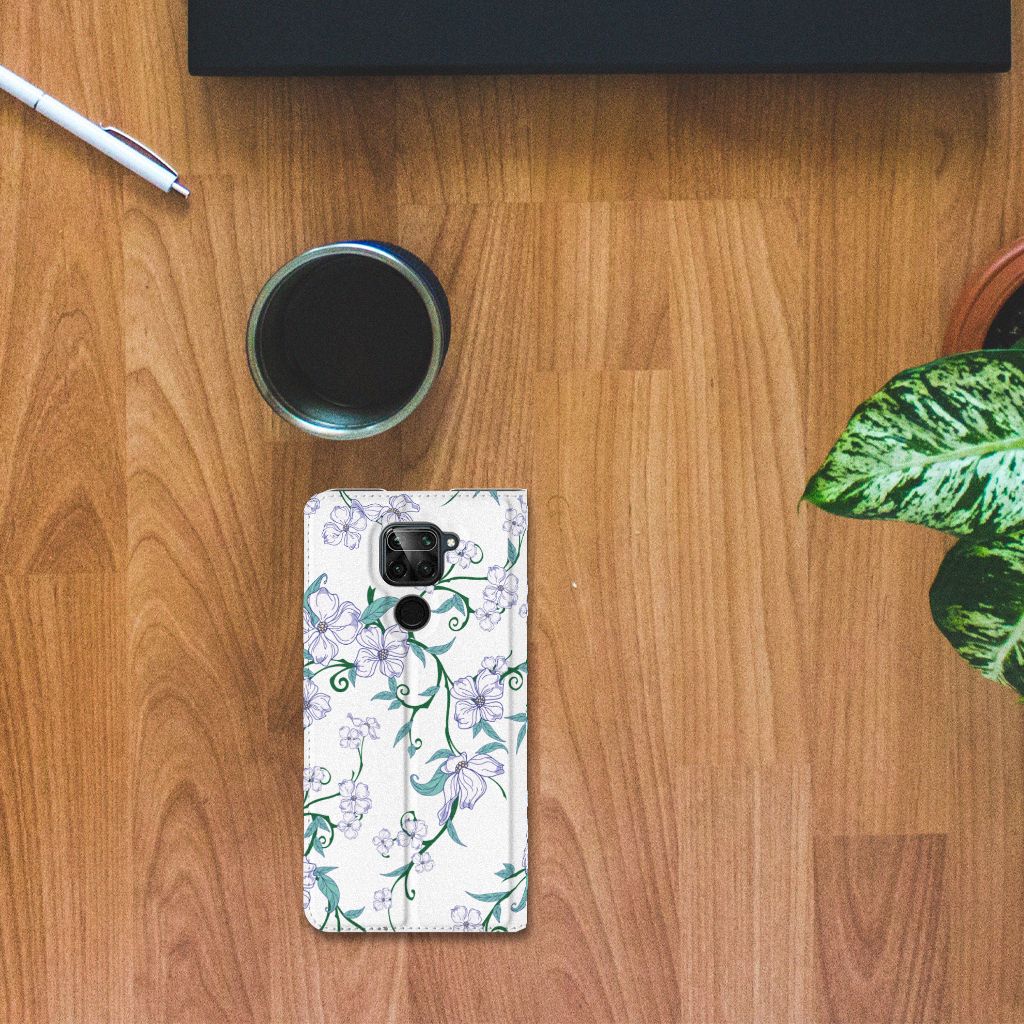 Xiaomi Redmi Note 9 Uniek Smart Cover Blossom White - B2C Telecom