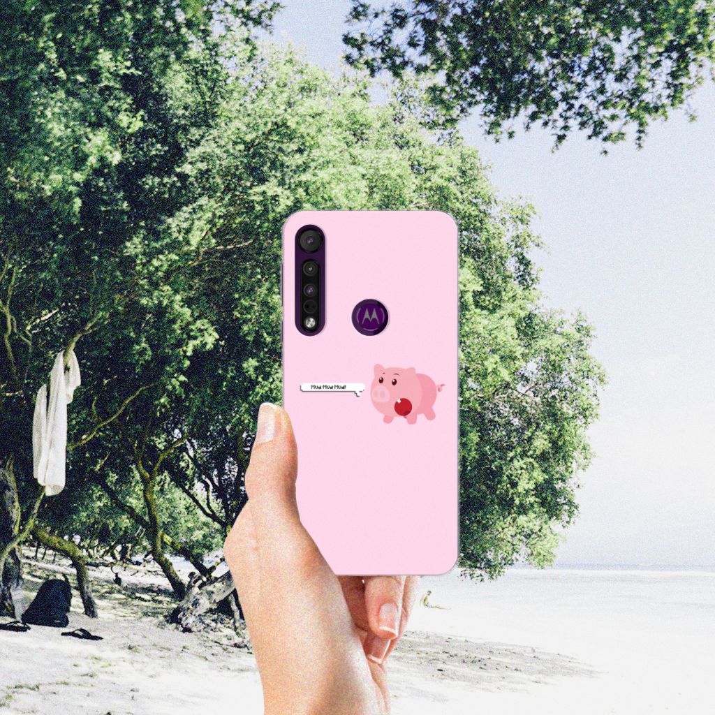 Motorola One Macro Telefoonhoesje met Naam Pig Mud B2C Telecom