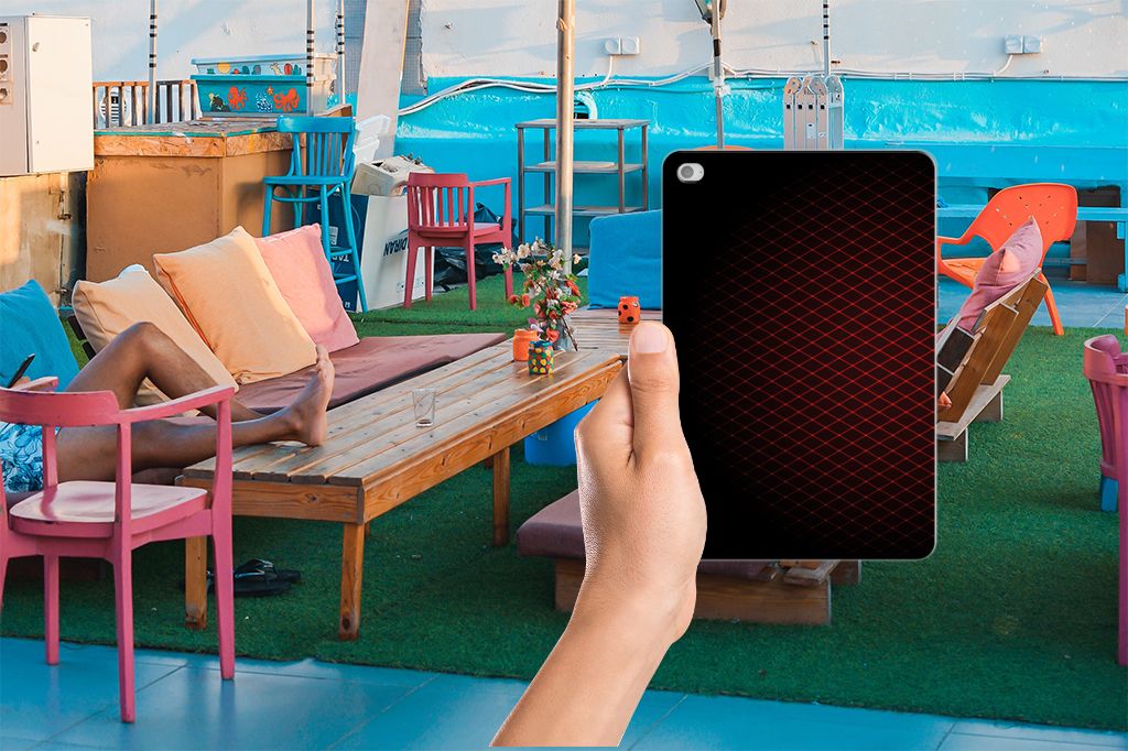 Apple iPad Mini 4 | Mini 5 (2019) Hippe Hoes Geruit Rood