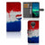 Nokia 1.4 Bookstyle Case Nederland met artistiek ontwerp van de Nederlandse vlag en ruimte voor pasjes.