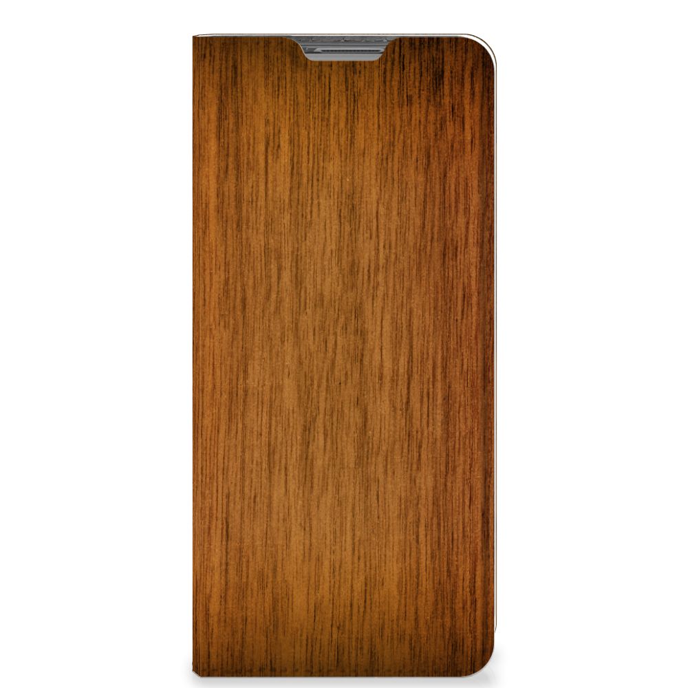 OPPO Find X5 Book Wallet Case Donker Hout - B2C Telecom