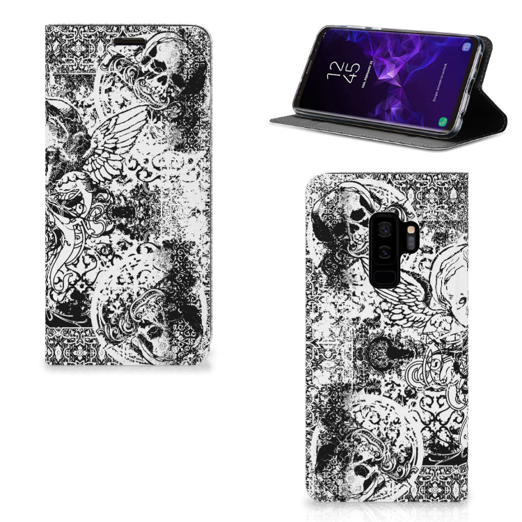Mobiel BookCase Samsung Galaxy S9 Plus Skulls Angel
