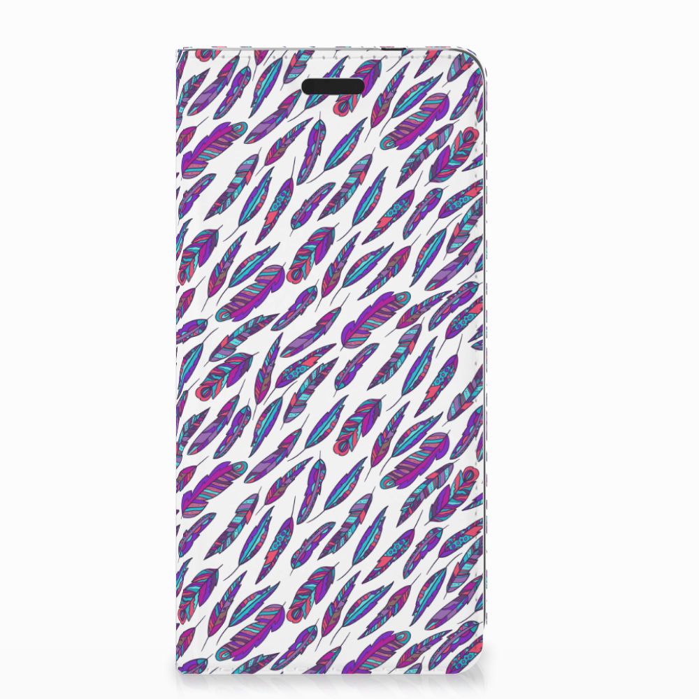 Nokia 3.1 (2018) Hoesje met Magneet Feathers Color