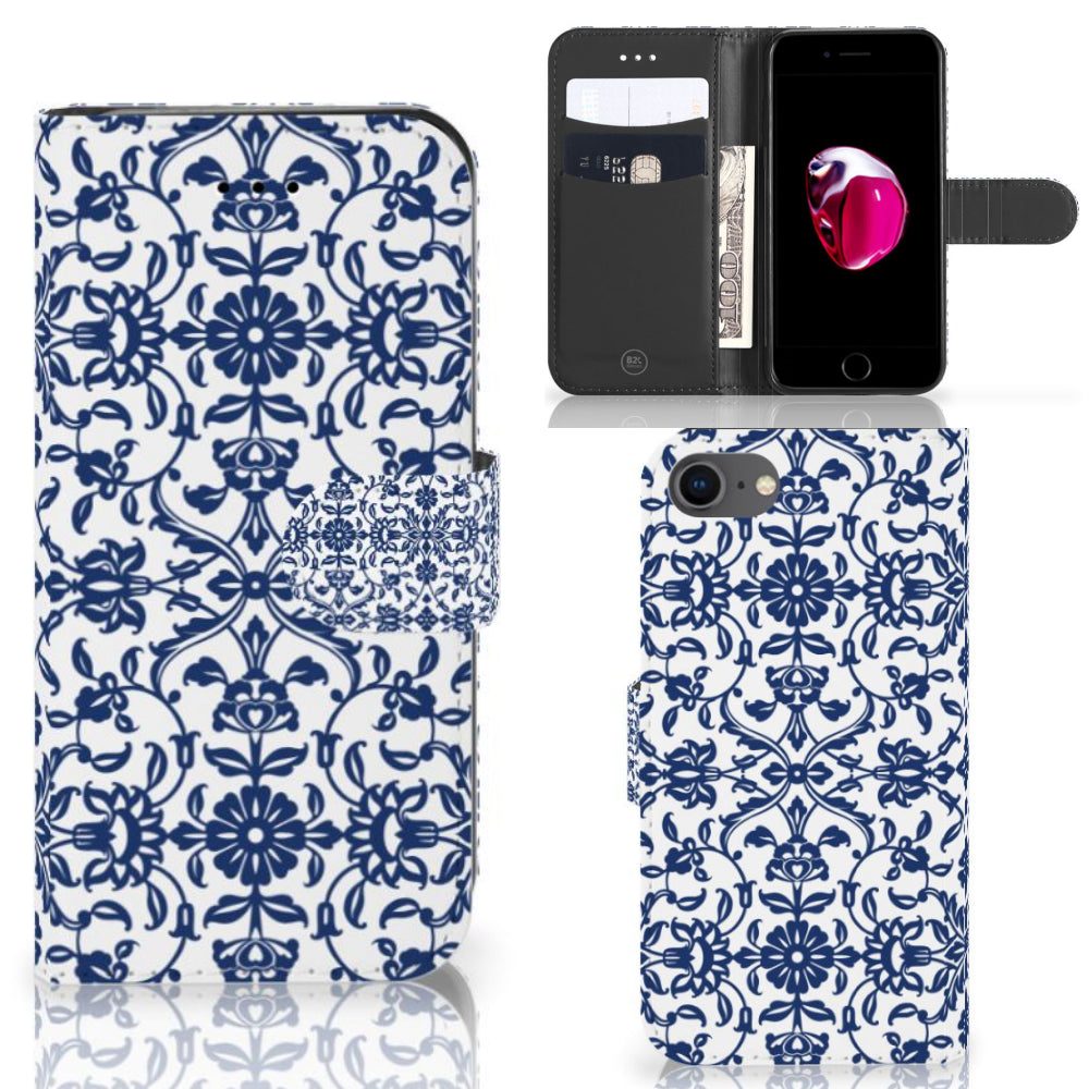 iPhone 7 | 8 | SE (2020) | SE (2022) Hoesje Flower Blue