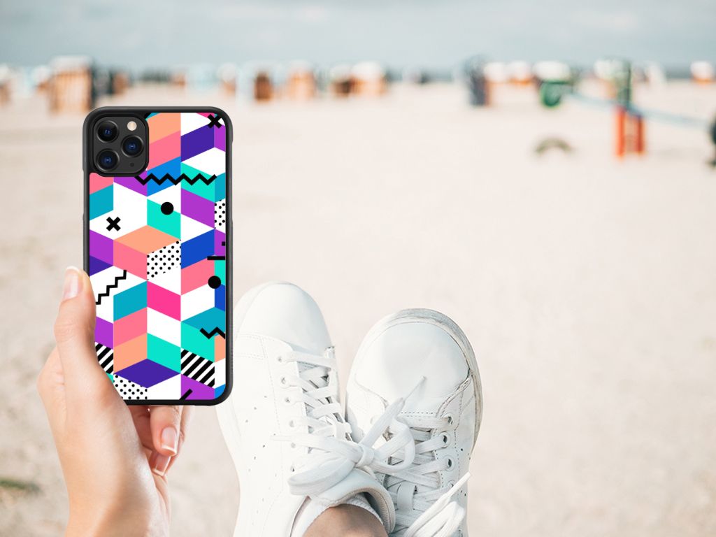 Apple iPhone 11 Pro Max Grip Case Blokken Kleurrijk B2C Telecom