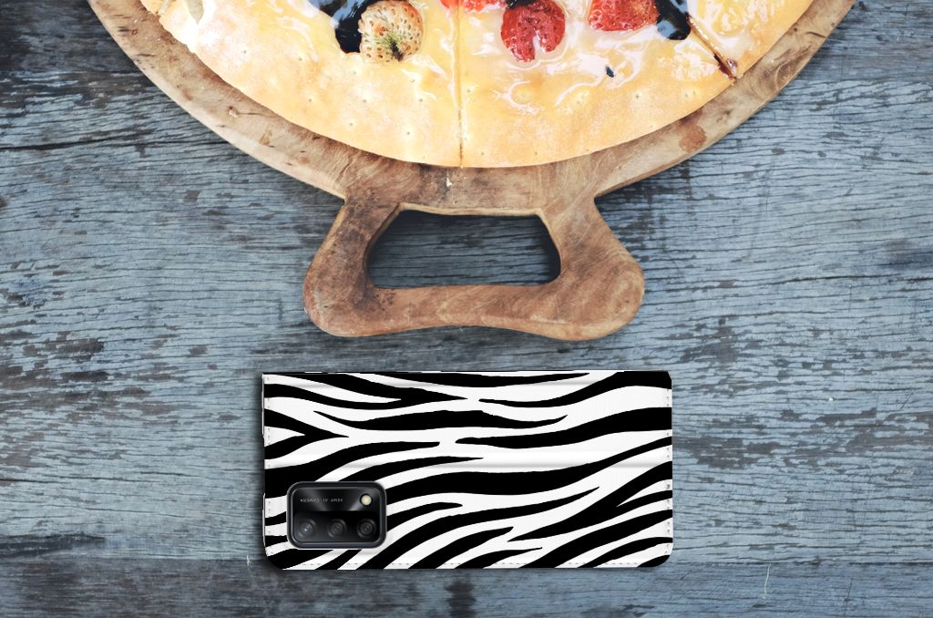 OPPO A74 4G Hoesje maken Zebra - B2C Telecom