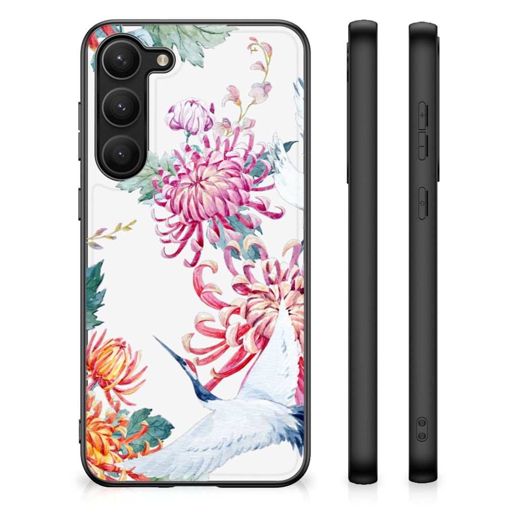 Samsung Galaxy S23 Plus Dierenprint Telefoonhoesje Bird Flowers