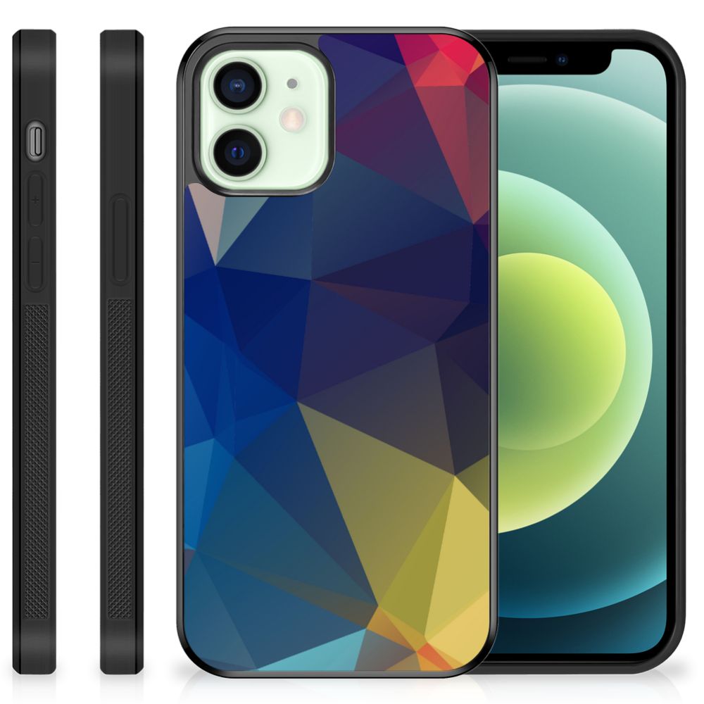 iPhone 12 Mini Grip Case Polygon Dark