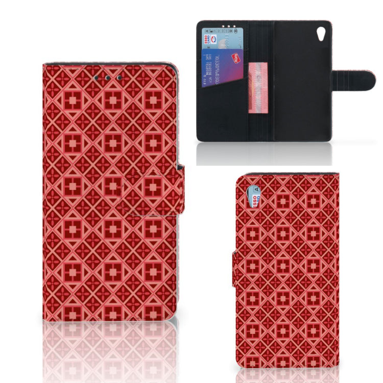 Sony Xperia Z3 Telefoon Hoesje Batik Rood