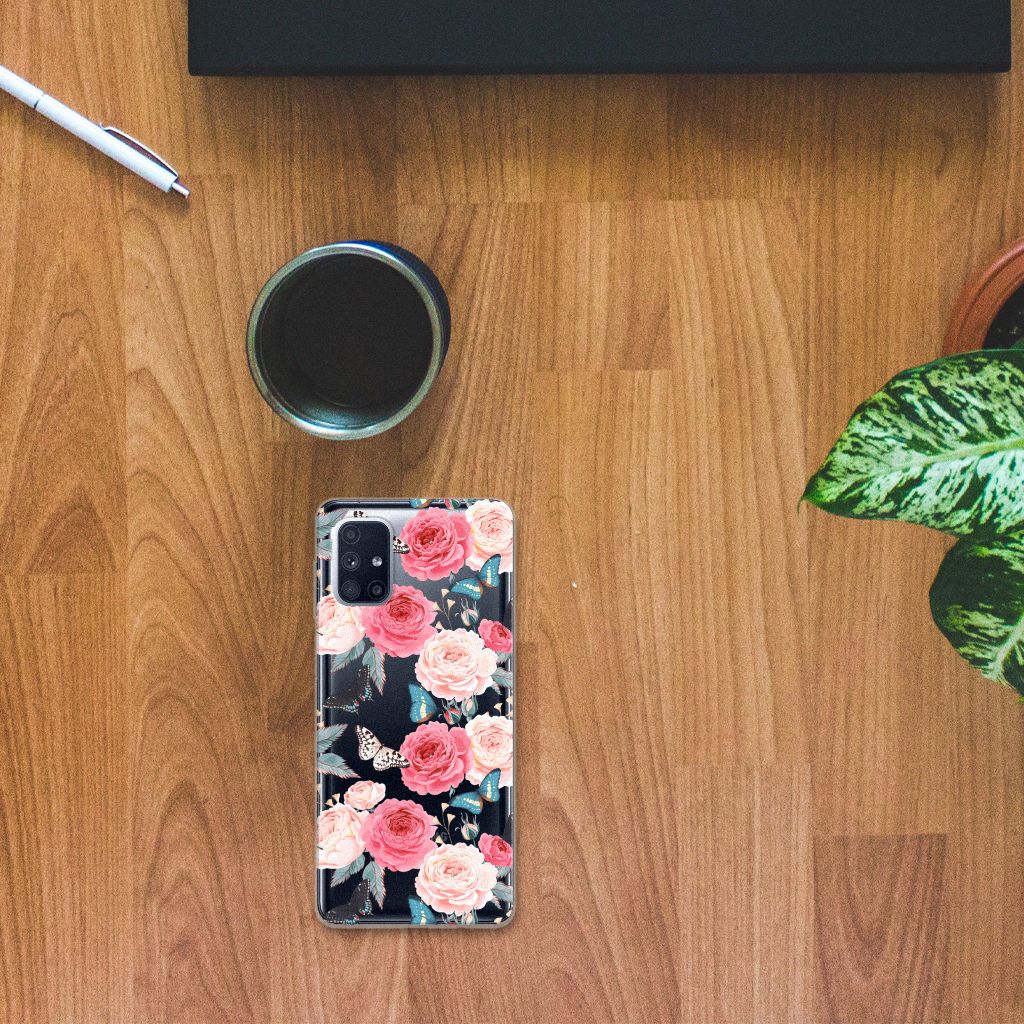 Samsung Galaxy M51 TPU Case Butterfly Roses B2C Telecom