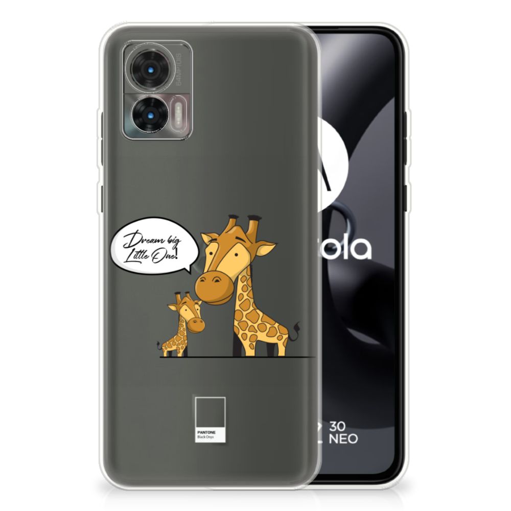 Motorola Edge 30 Neo Telefoonhoesje met Naam Giraffe B2C Telecom