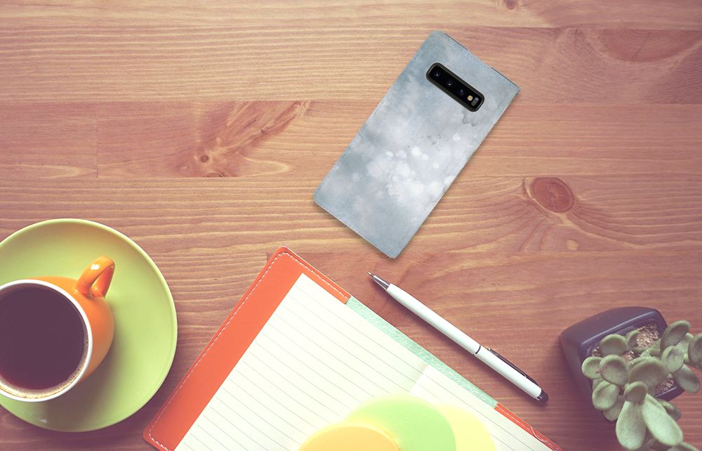 Bookcase Samsung Galaxy S10 Plus Painting Grey