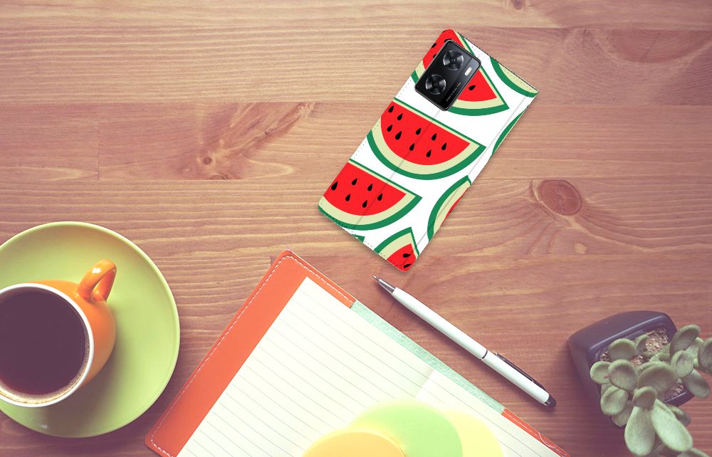 OPPO A57 | A57s | A77 4G Flip Style Cover Watermelons - B2C Telecom