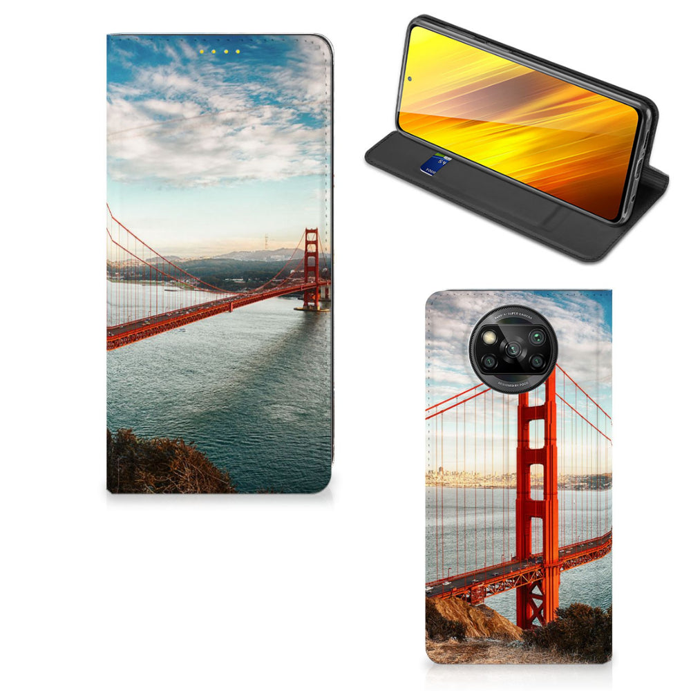 Xiaomi Poco X3 Pro | Poco X3 Book Cover Golden Gate Bridge