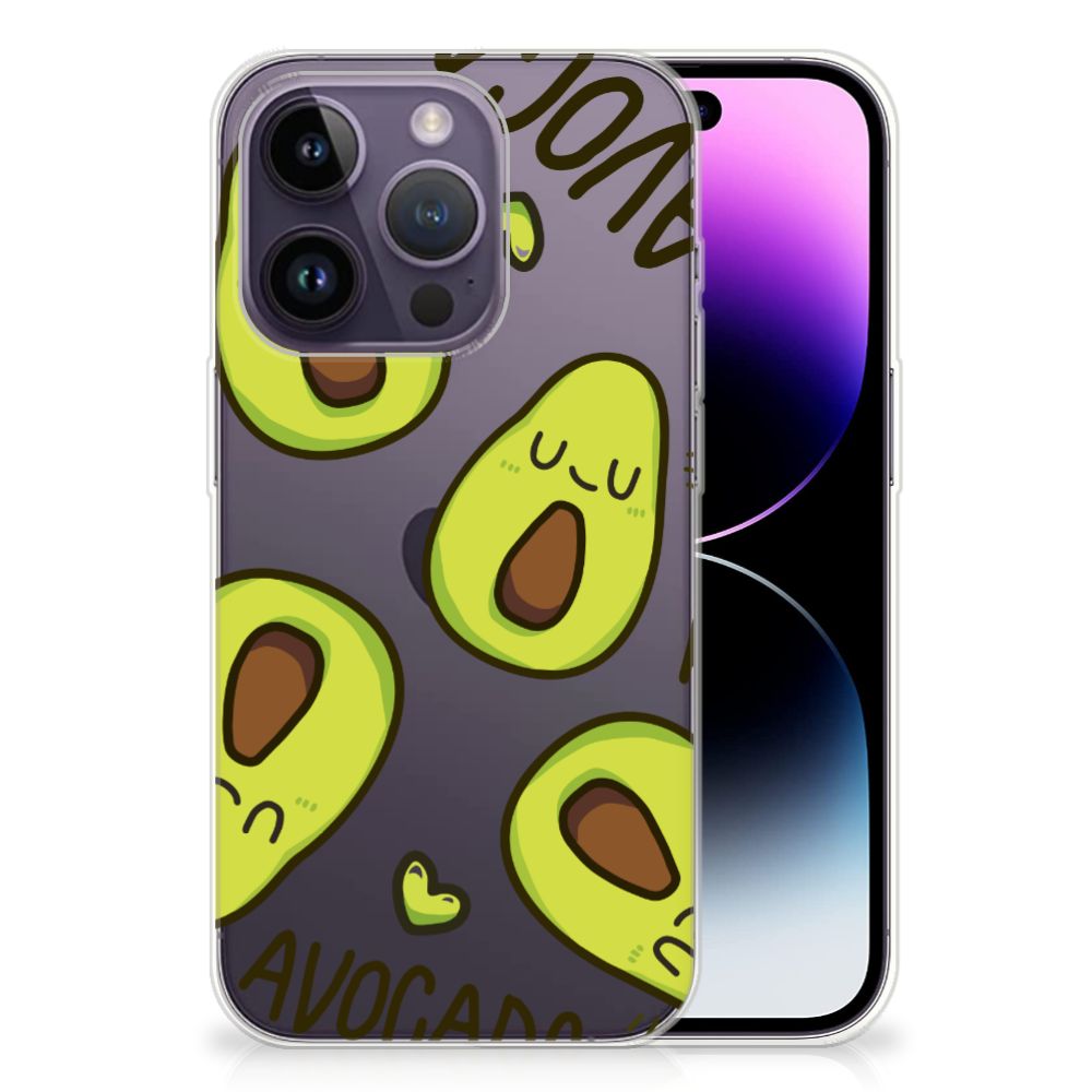 Apple iPhone 14 Pro Telefoonhoesje met Naam Avocado Singing B2C Telecom