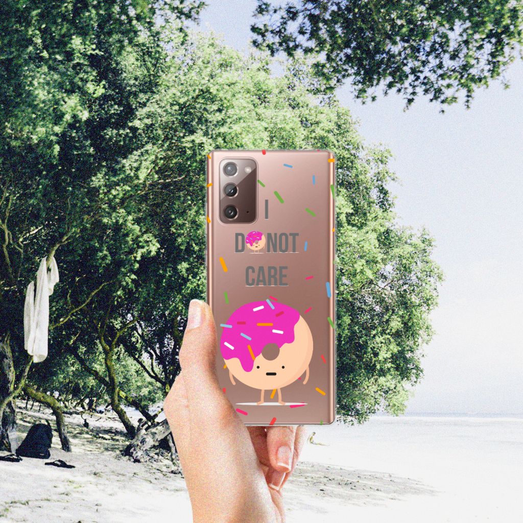 Samsung Note 20 Siliconen Case Donut Roze B2C Telecom