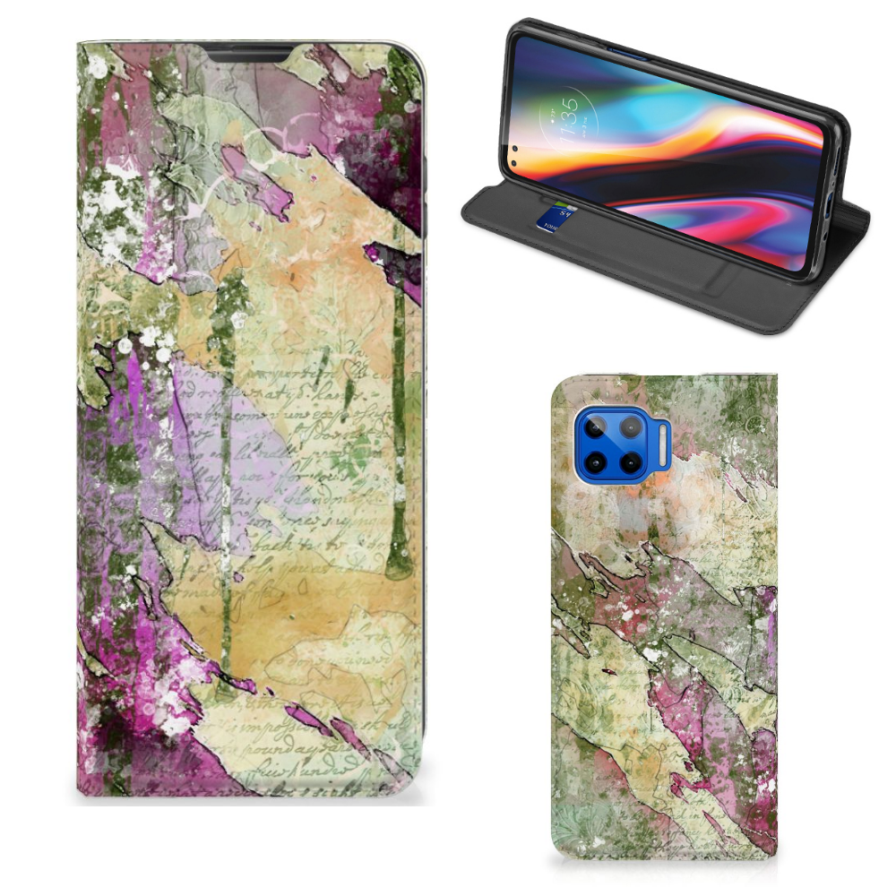 Bookcase Motorola Moto G 5G Plus Letter Painting - B2C Telecom
