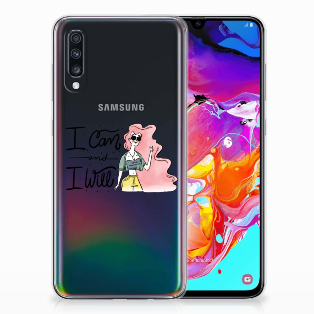 Samsung Galaxy A70 Telefoonhoesje met Naam i Can