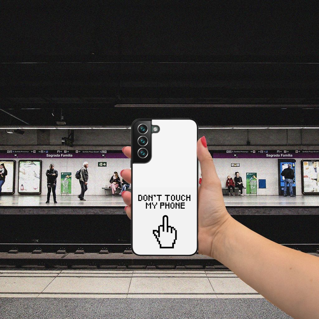 Samsung Galaxy S22 Plus Telefoon Hoesje Finger Don't Touch My Phone B2C Telecom