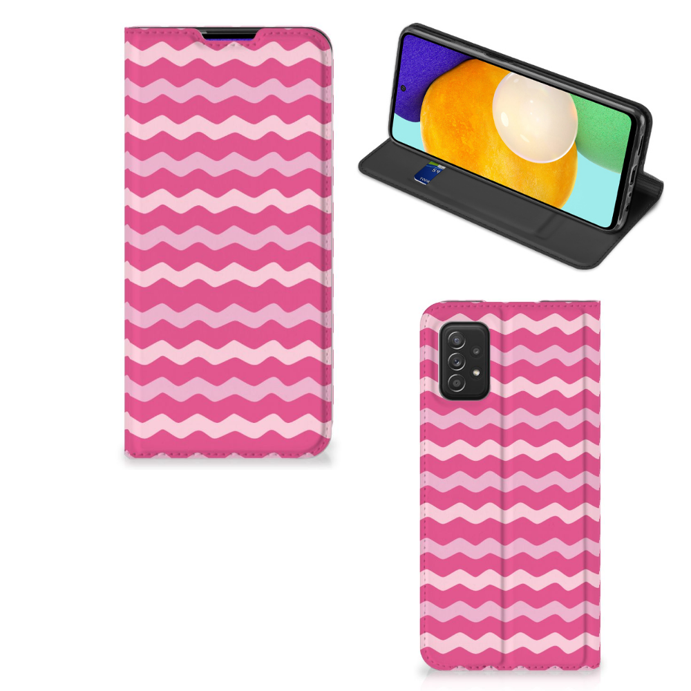 Samsung Galaxy A03s Hoesje met Magneet Waves Pink - B2C Telecom