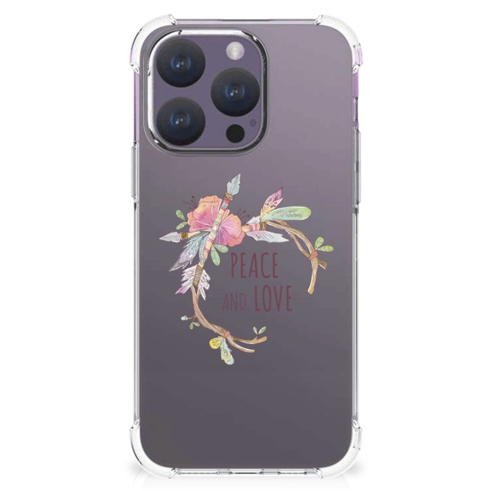 iPhone 15 Pro Stevig Bumper Hoesje Boho Text B2C Telecom