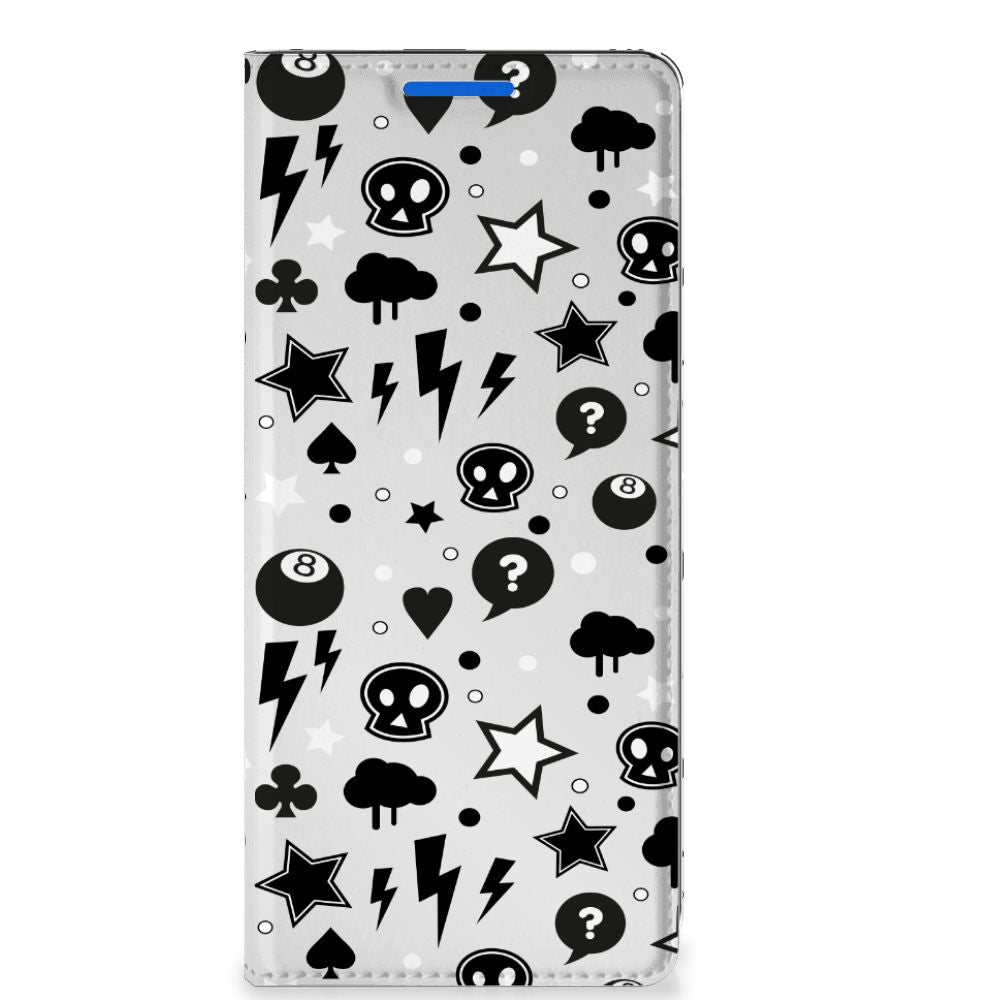 Mobiel BookCase OPPO Reno 6 Pro Plus 5G Silver Punk - B2C Telecom